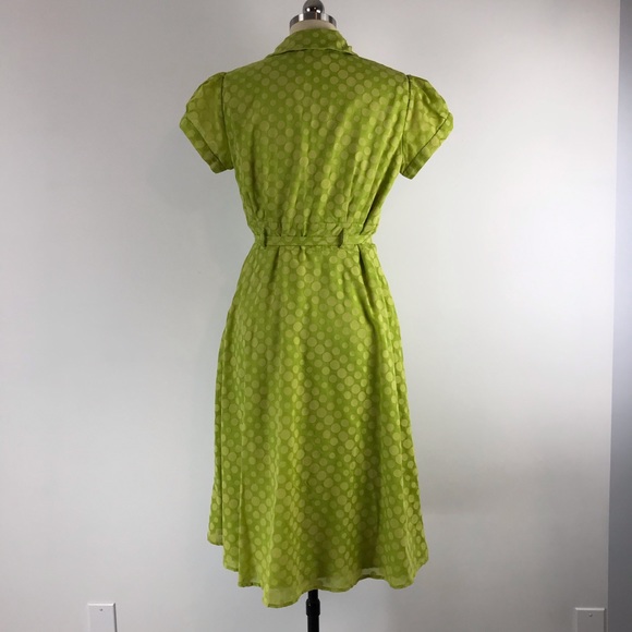 RB Collection Green Polka Dot Rockabilly Dress - Picture 2 of 8